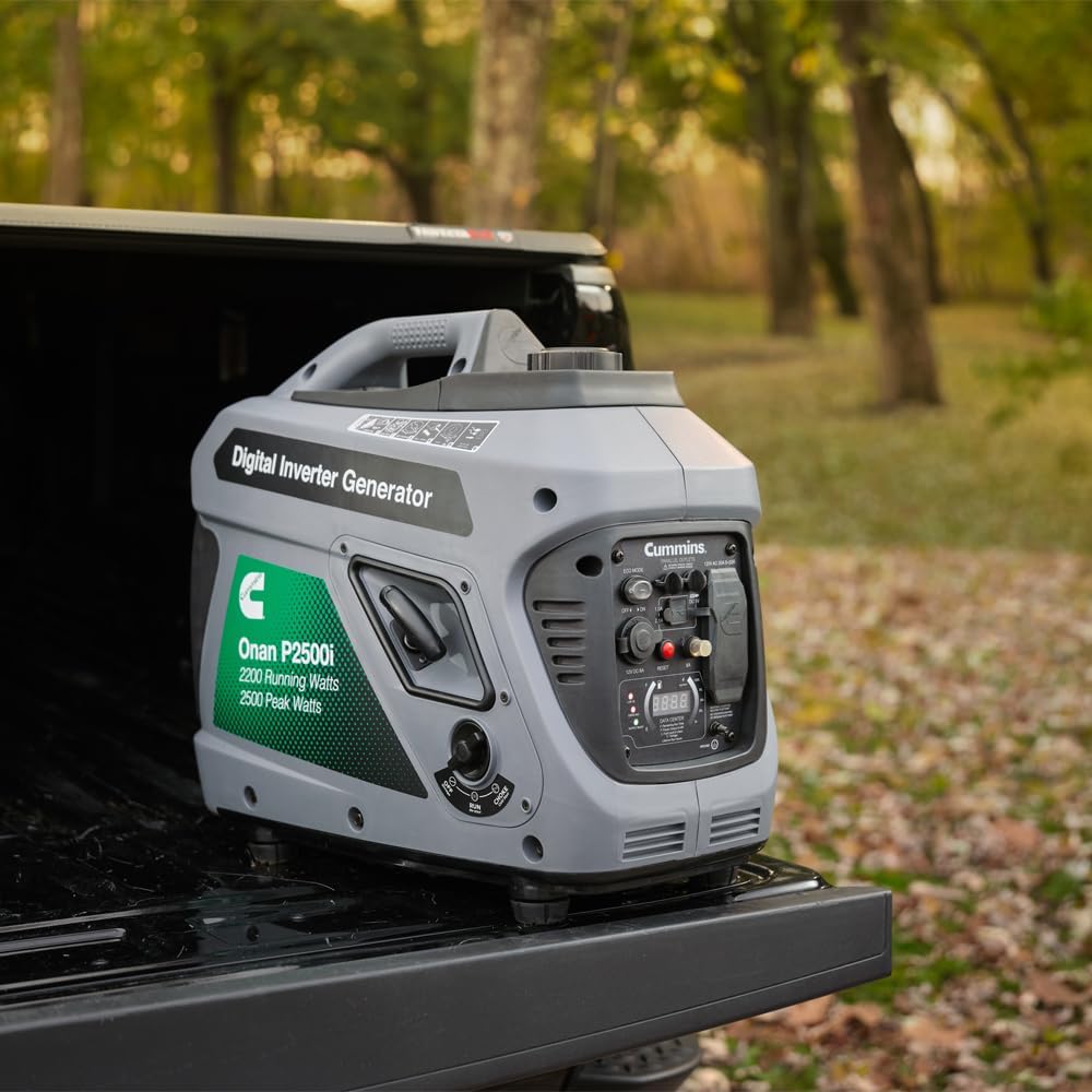 Onan P2500i Portable Digital Inverter Generator, 2200 Running Watts with 2500 Peak Watts, Perfect for Home, Camping