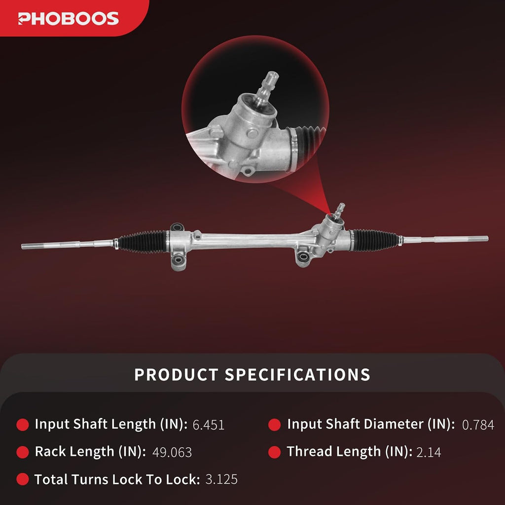 PHOBOOS Manual Steering Rack and Pinion Fit for Toyota Corolla