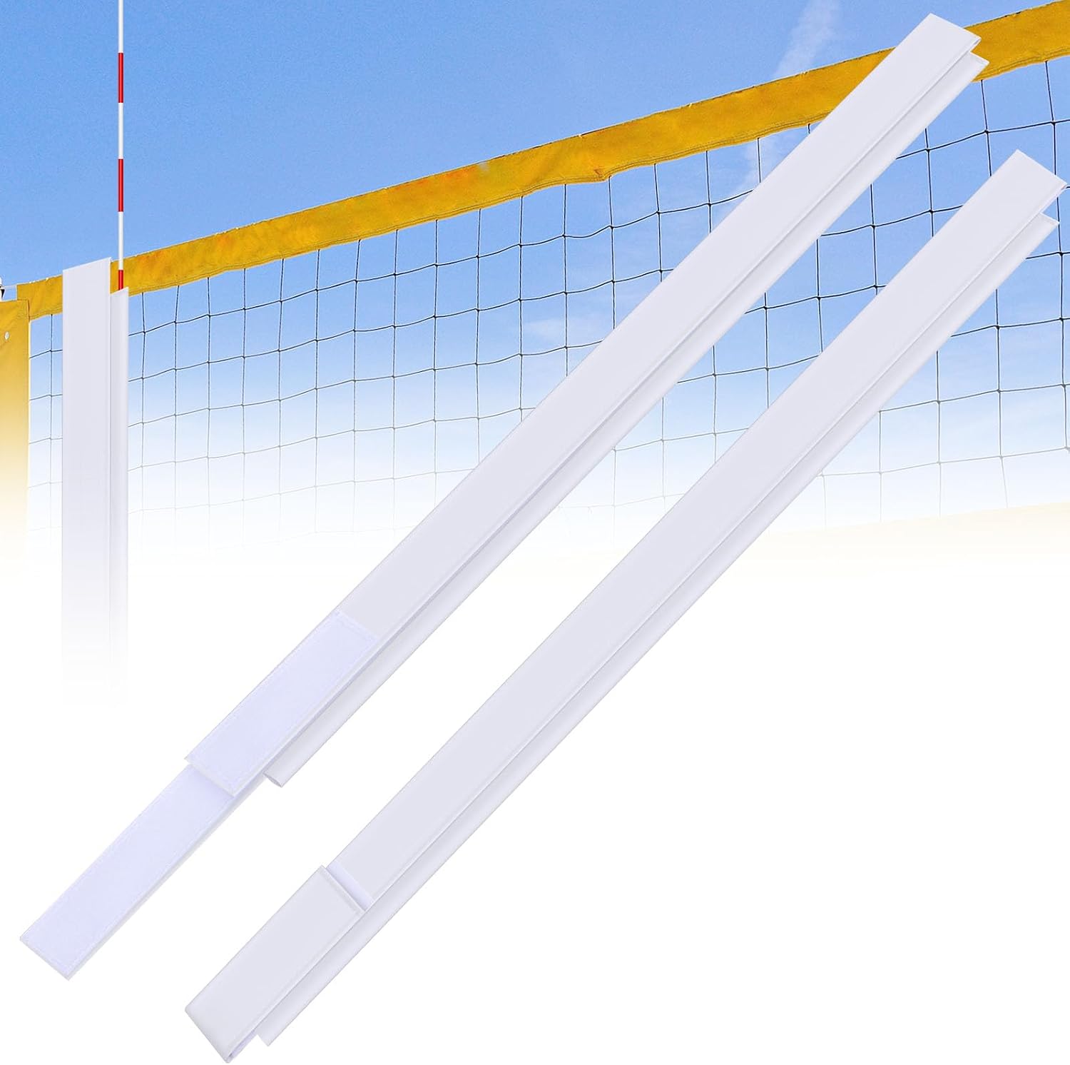 2 Pcs Volleyball Net Antenna Sleeves, 40" Volleyball Antenna Pocket | (No Antennas Included) Indoor and Beach