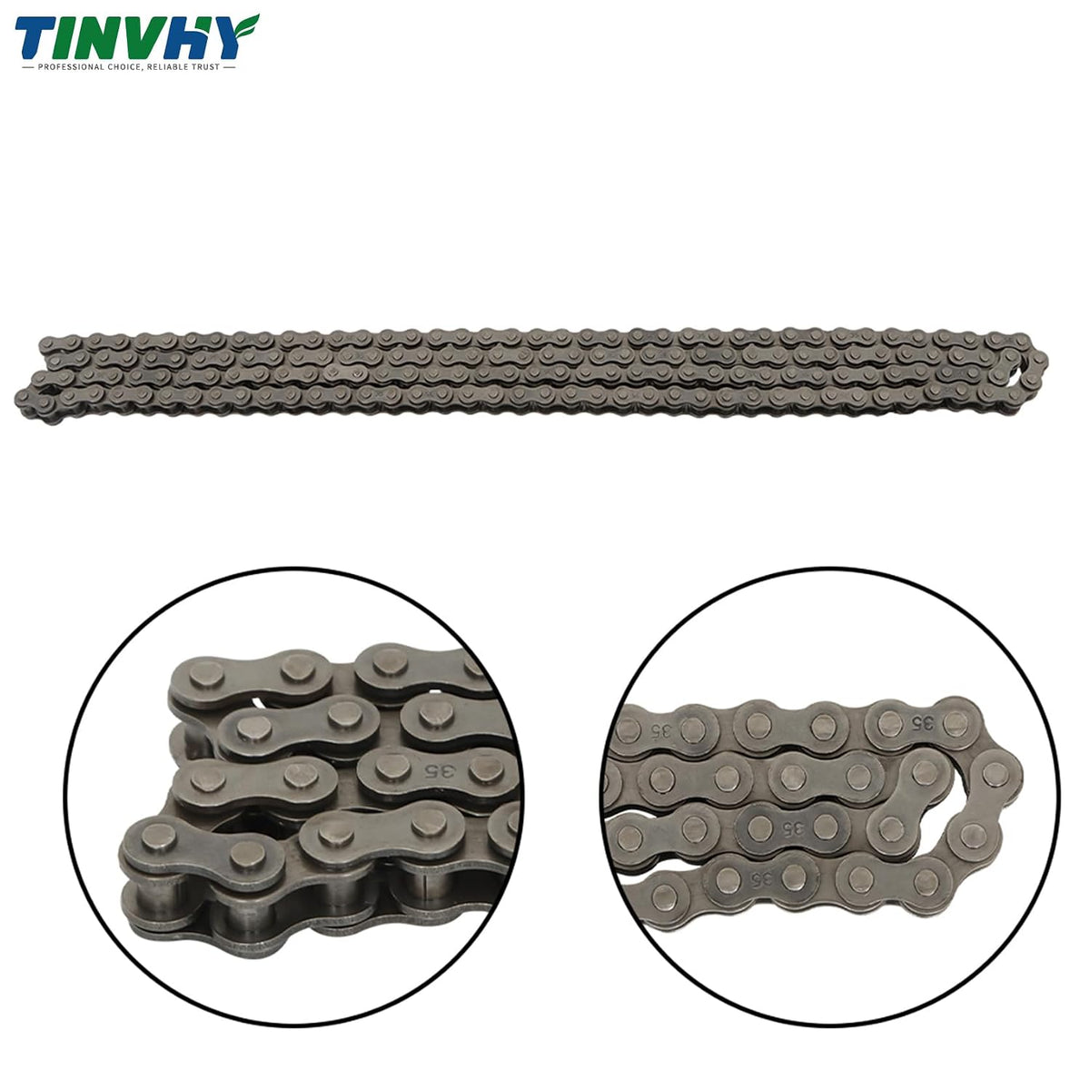 35 Roller Chain 5 Feet with 2 Connecting Links and 1 Offset Links
