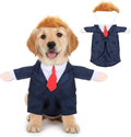 Pet Costume with Wig, Business Suit Outfit for Small Dogs