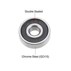 uxcell 625-2RS Deep Groove Ball Bearing 5x16x5mm Double Sealed ABEC-3 Bearings 10-Pack
