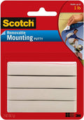 Mounting Putty 3MVK, Removable, 2 oz, White, 3-Pack