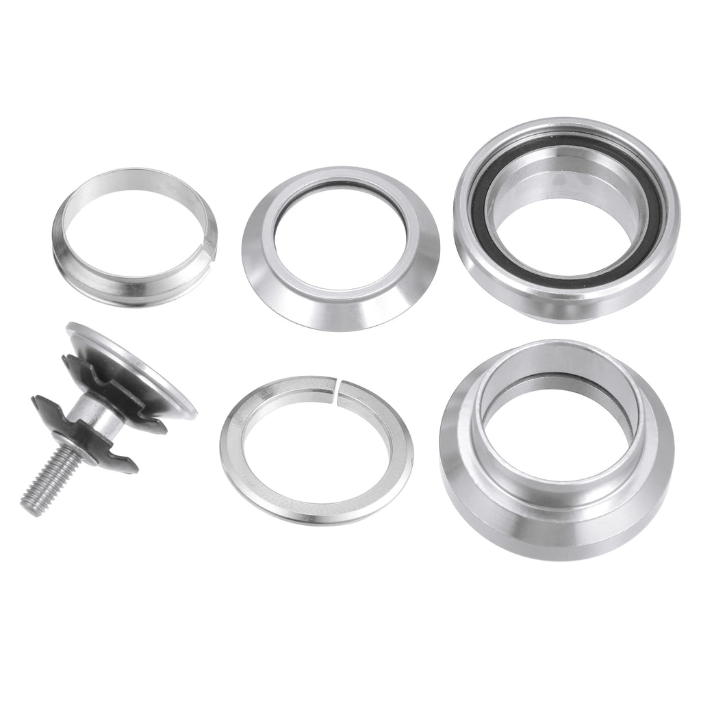34mm 1-1/8" Threadless Bicycle Headset with Top Cap Silver Tone