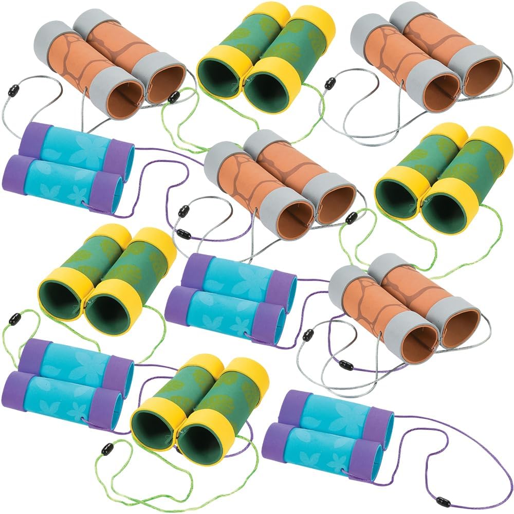 Binoculars for Kids Craft Kit 12 Pack - Kids Binoculars Bulk Set for Sunday School Crafts & VBS Vacation Bible School