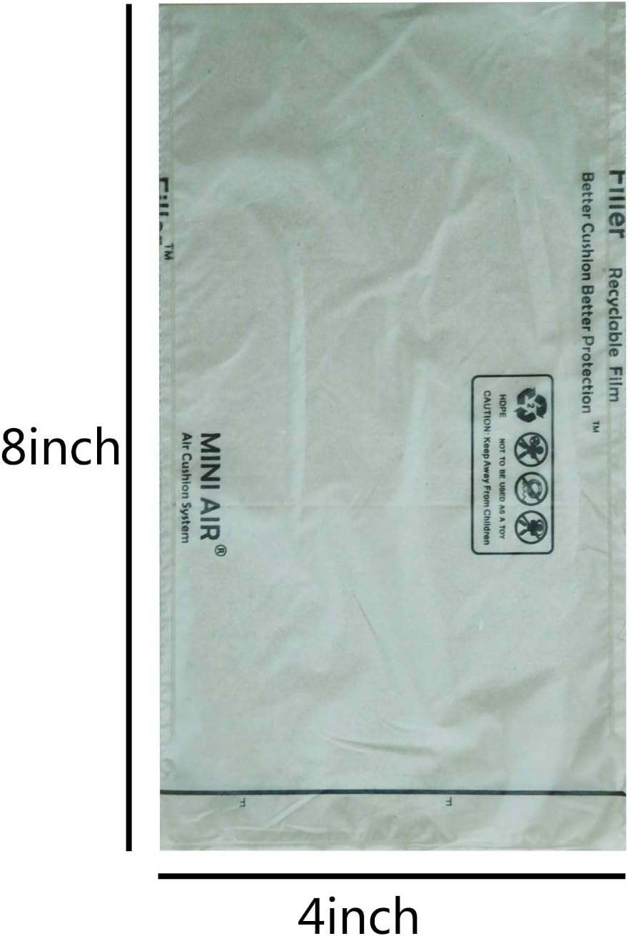 1 roll 8"x4" for Mini Air Easi Generation 2 Grey Machine, 4000Pcs 1312 FT Per Roll, Inflatable Packaging Air Pillow Bag