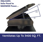 Builder Series 40 Watt Solar Attic Fan - Includes 110V Adapter for auto-Run Night time Operation