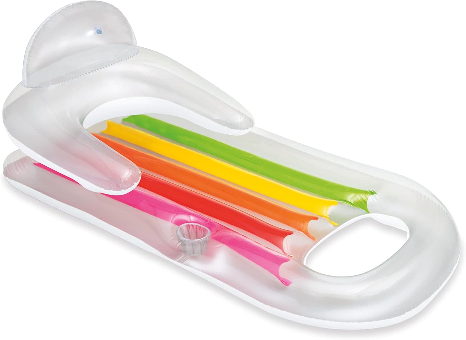 King Kool Inflatable Lounge, 63" X 33.5", 1 Pack (Colors May Vary)