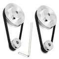 Zeelo 2PCS Set GT2 Synchronous Wheel 20&60 Teeth 10mm Bore Aluminum Timing Pulley with 2PCS Length 200mm Width 6mm Belt (20-60T-10B-6)