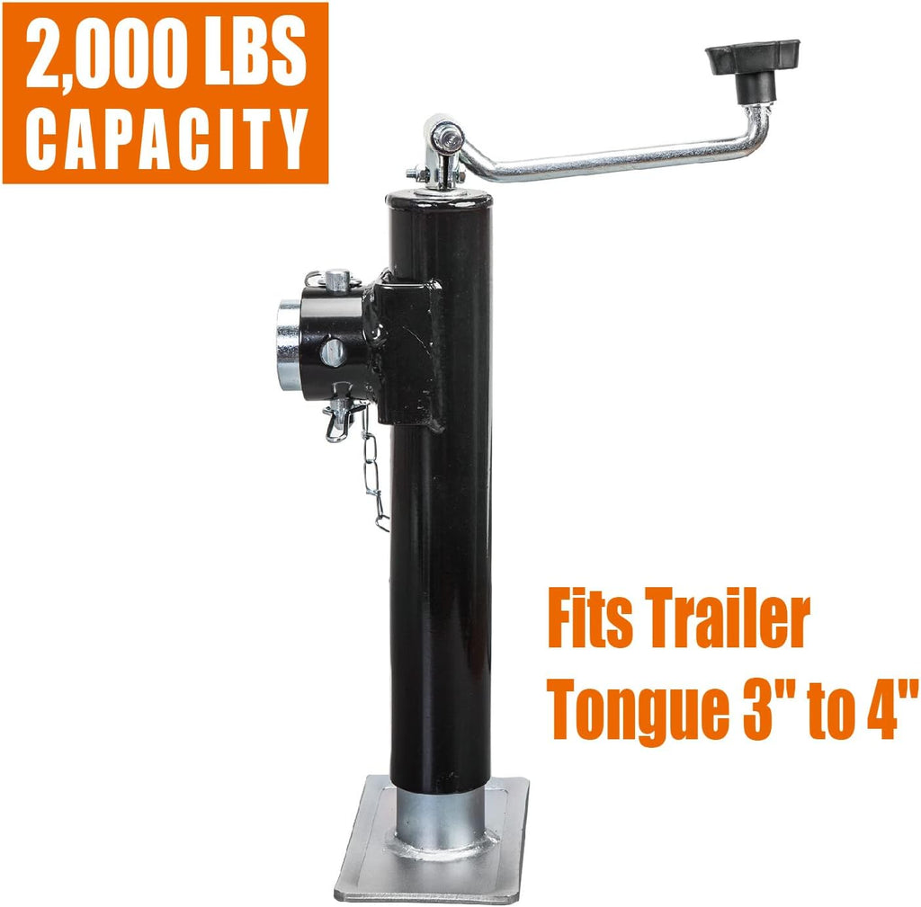 2000 LBs Capacity Swivel Trailer Jack Weld on Pipe Mount Tongue Jack, ATR39003B