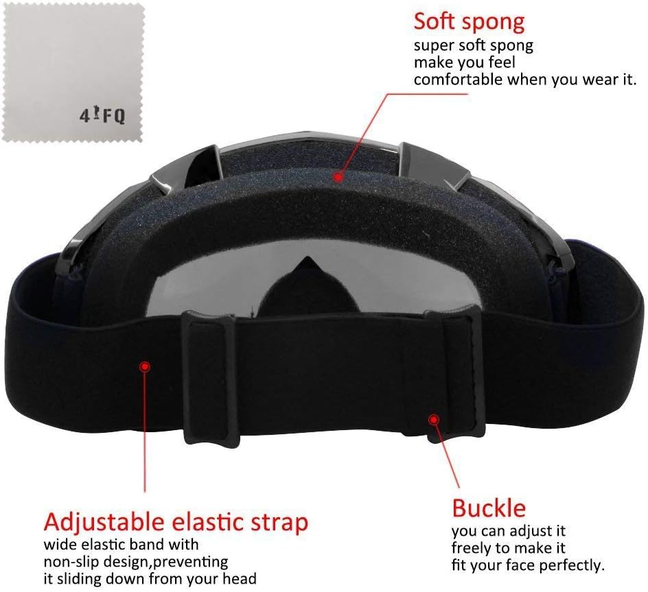 Motorcycle Goggles Motocross Dirt Bike ATV Racing Goggles | Windproof, Dustproof, Scratch Resistant, Ski Protective