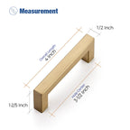 Champagne Bronze Square Pulls Cabinet Handles,3-1/2 Inch,5 Pack