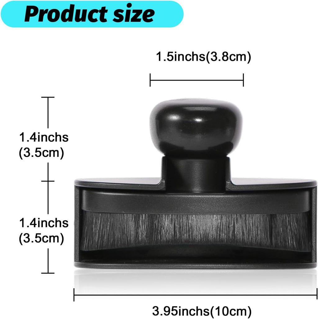 Tire Shine Brush - Curved Brush Head & Large 3.8'' Tire Dressing Applicator with Storage Stand for Automotive