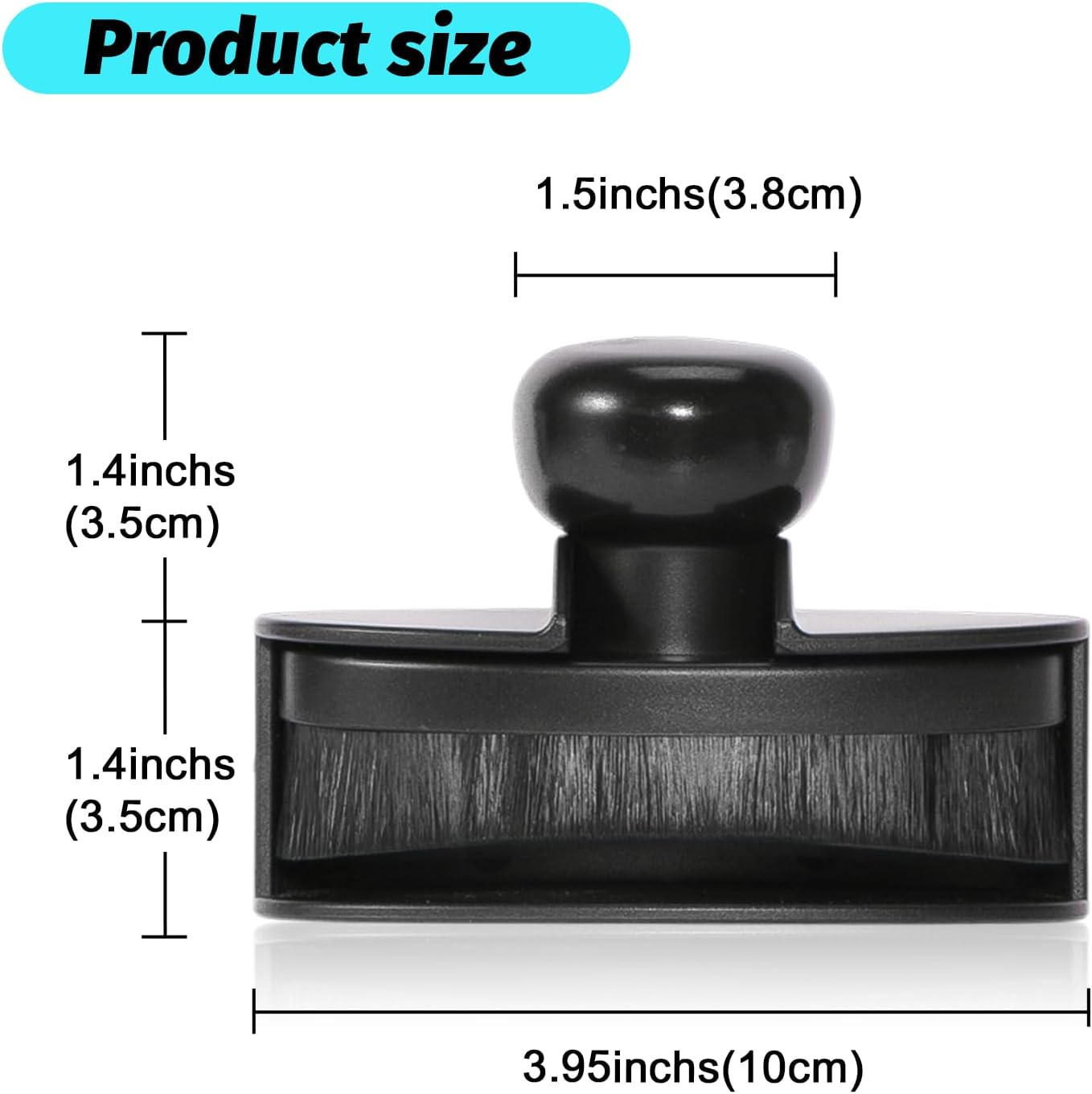 Tire Shine Brush - Curved Brush Head & Large 3.8'' Tire Dressing Applicator with Storage Stand for Automotive