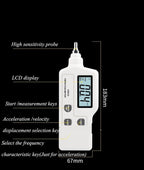 Vibration Meter,Digital Vibration Meters LCD Black Light High Precision Handheld Vibration Tester Gauge