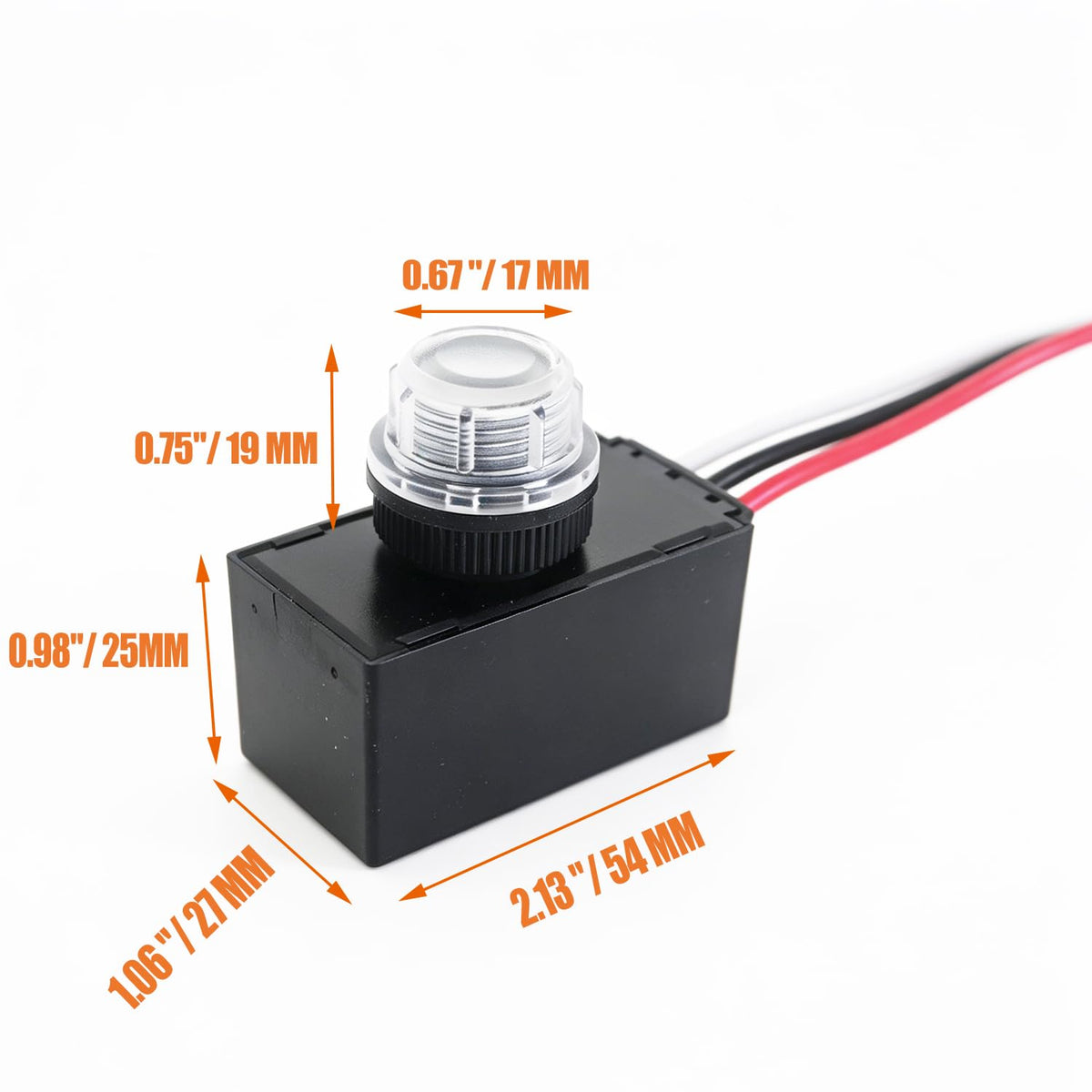 Heluok DC 12V Photoelectric Switch, 2 Pack Dusk Dawn Photocell Sensor, 6A