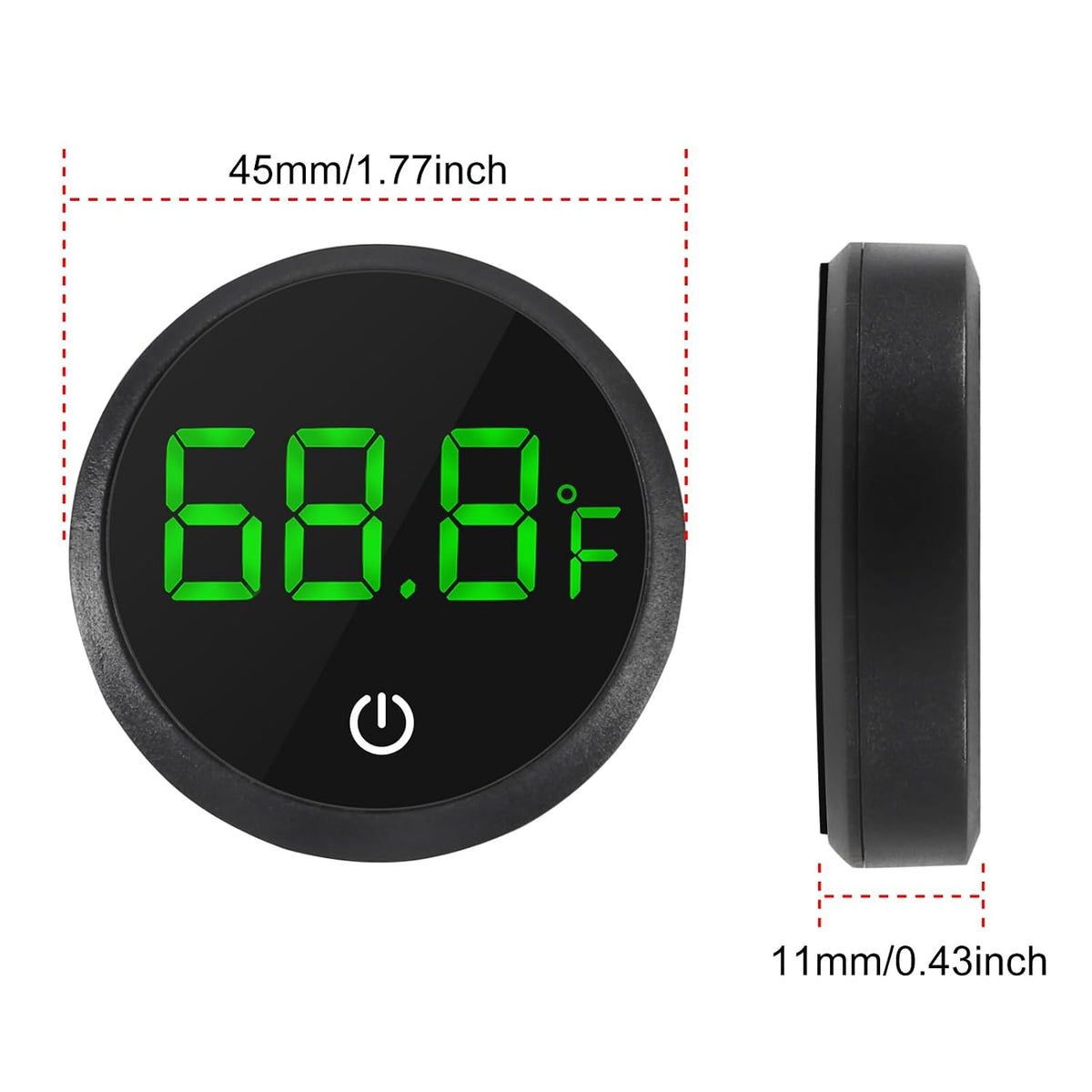 4pcs Fish Tank Digital Thermometer Accurate LED Display to ±0.9°F Tank Thermometer Aquarium Temperature Measurement