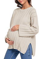 Womens Maternity Sweater Tops Apricot