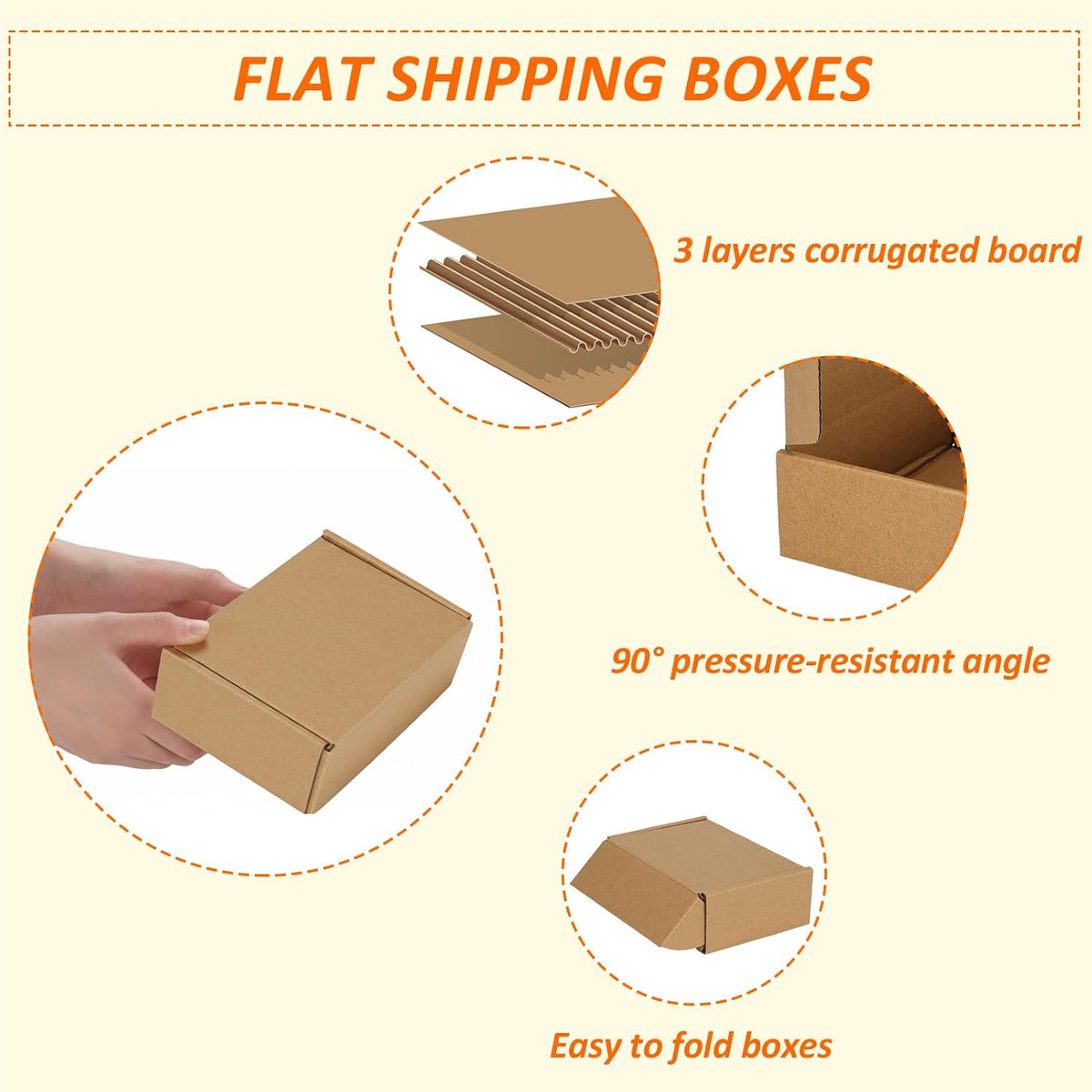 6x4x2 inches Shipping Boxes Set of 25, Brown Corrugated Cardboard Box Literature Mailer