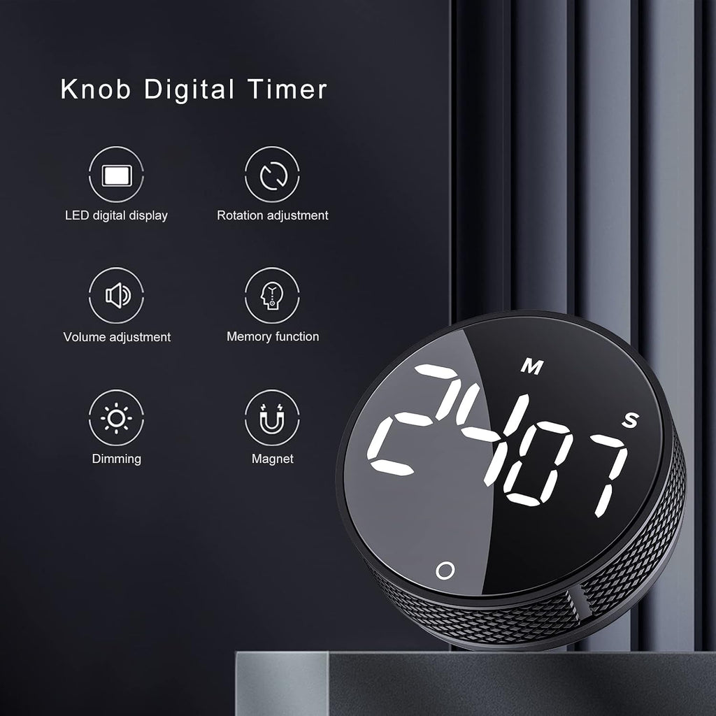 Digital Kitchen Timers, Visual timers Large LED Display Magnetic Countdown Countup Timer for Classroom Cooking