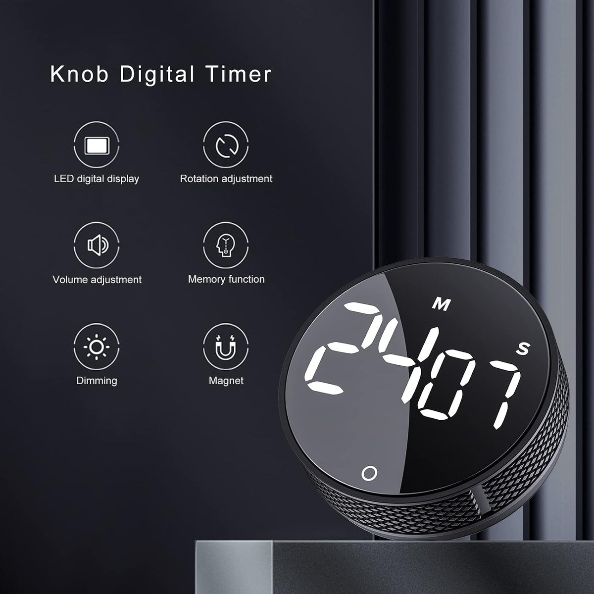 Digital Kitchen Timers, Visual timers Large LED Display Magnetic Countdown Countup Timer for Classroom Cooking