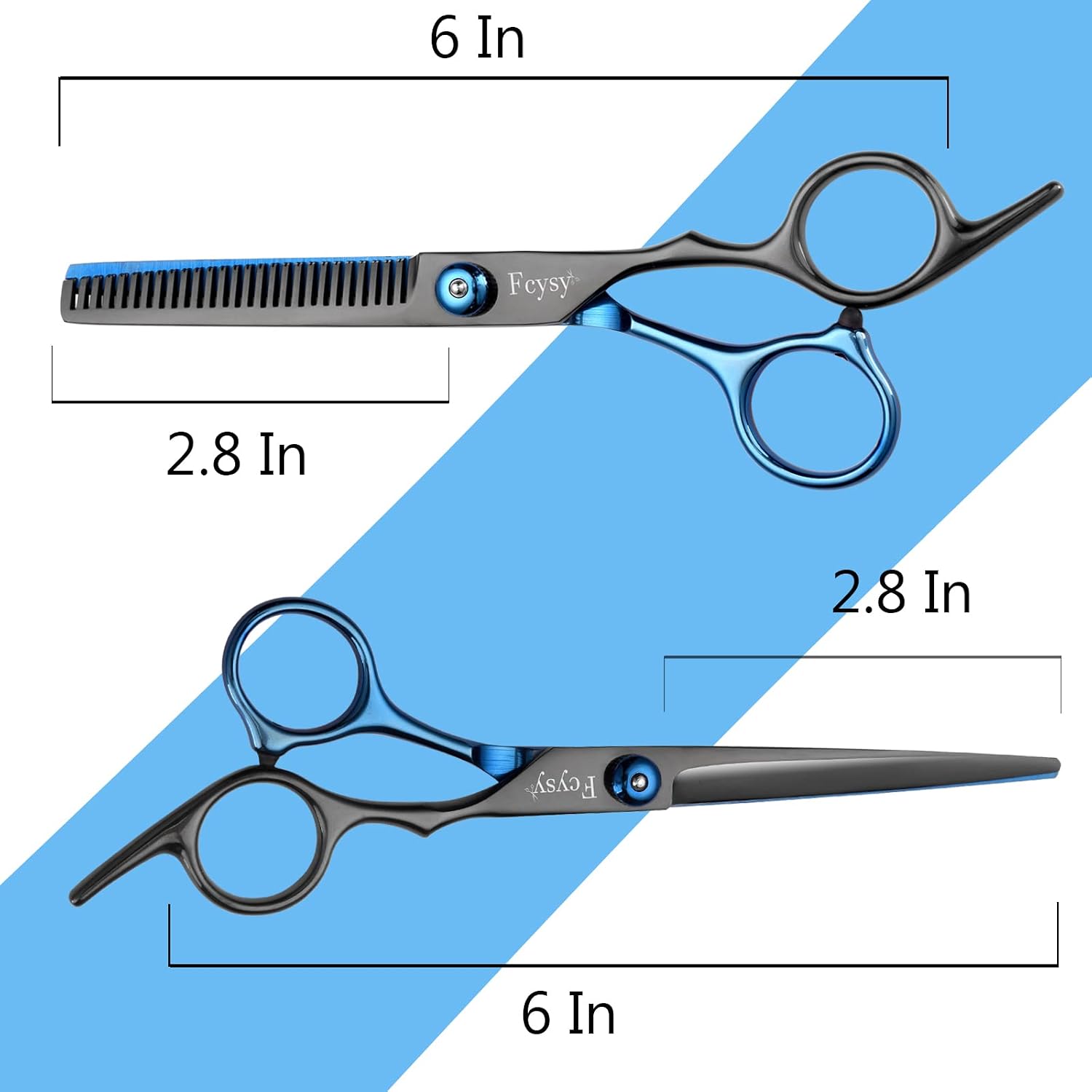 Hair Cutting Scissors Hair Shears Set, Fcysy Professional Barber Shears Thinning Scissors Kit for Haircutting