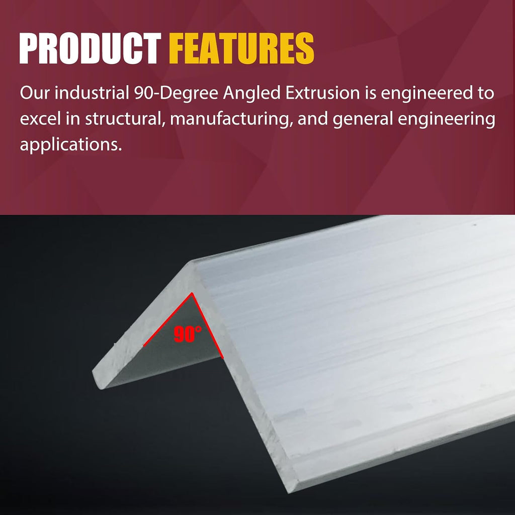 12" Aluminum Angle Stock, 1" x 1"x 1/8" Aluminum Angle Iron | 6061Aluminum, 1/8" Thick 6PCS