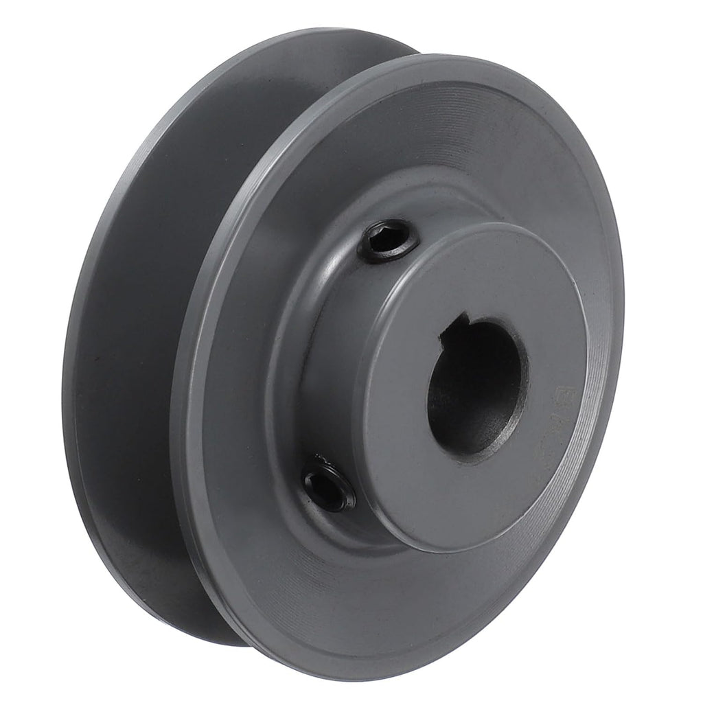uxcell BK28-5/8 V-Belt Sheave 5/8" Bore, 2.95" OD, Single Groove Web Sheave