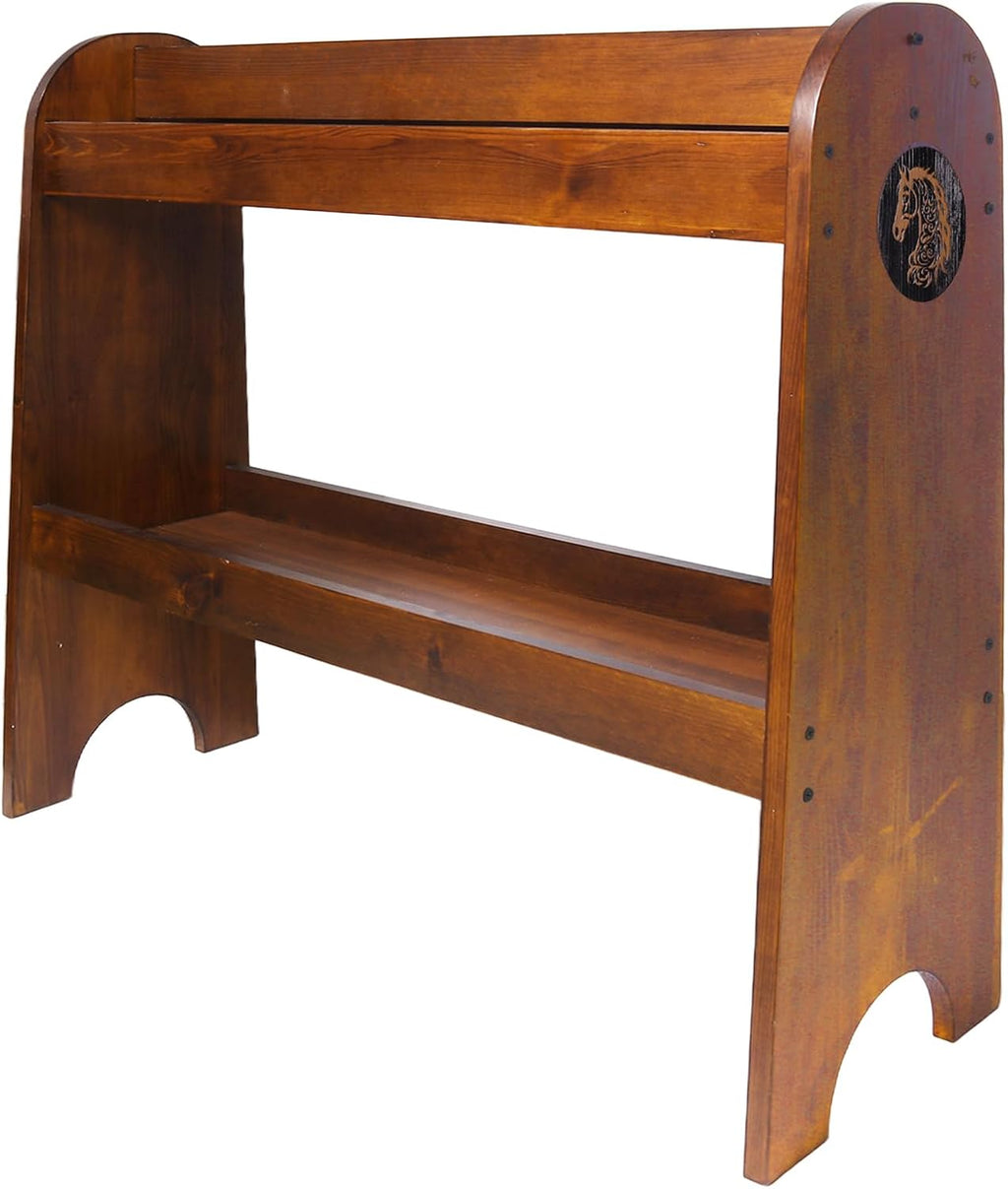 Solid Wood Saddle Rack, Heavy Duty Horse Saddle Stand