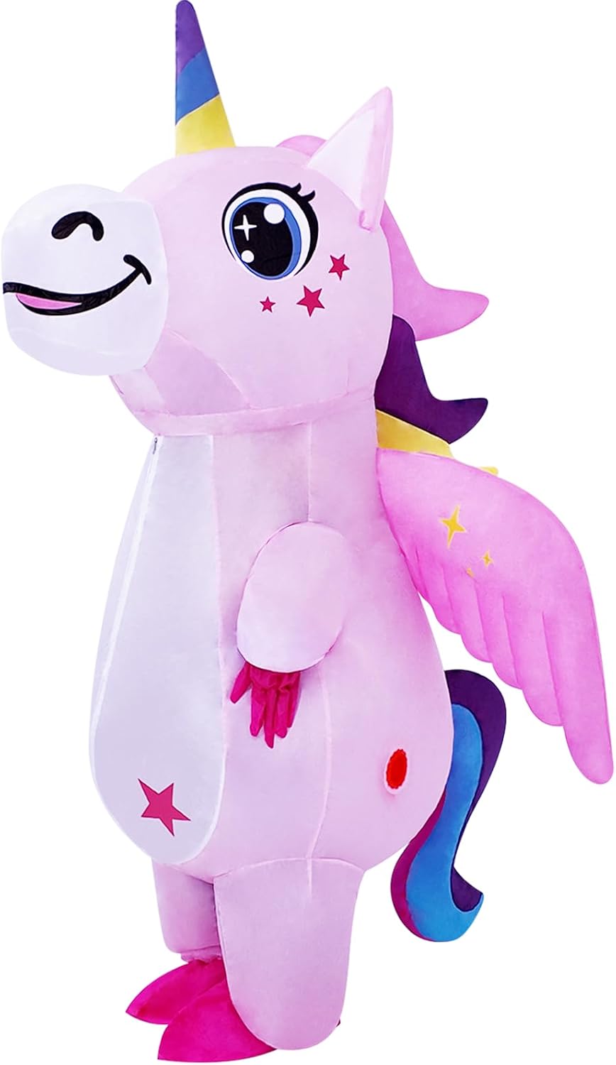 Inflatable Unicorn Costume for Adults, Funny Halloween Inflatable Costumes for Men Women