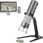 4K Digital Microscope for iPhone Android Phone and Windows Mac PC | 3840x2160p Wireless Handheld Microscope Camera