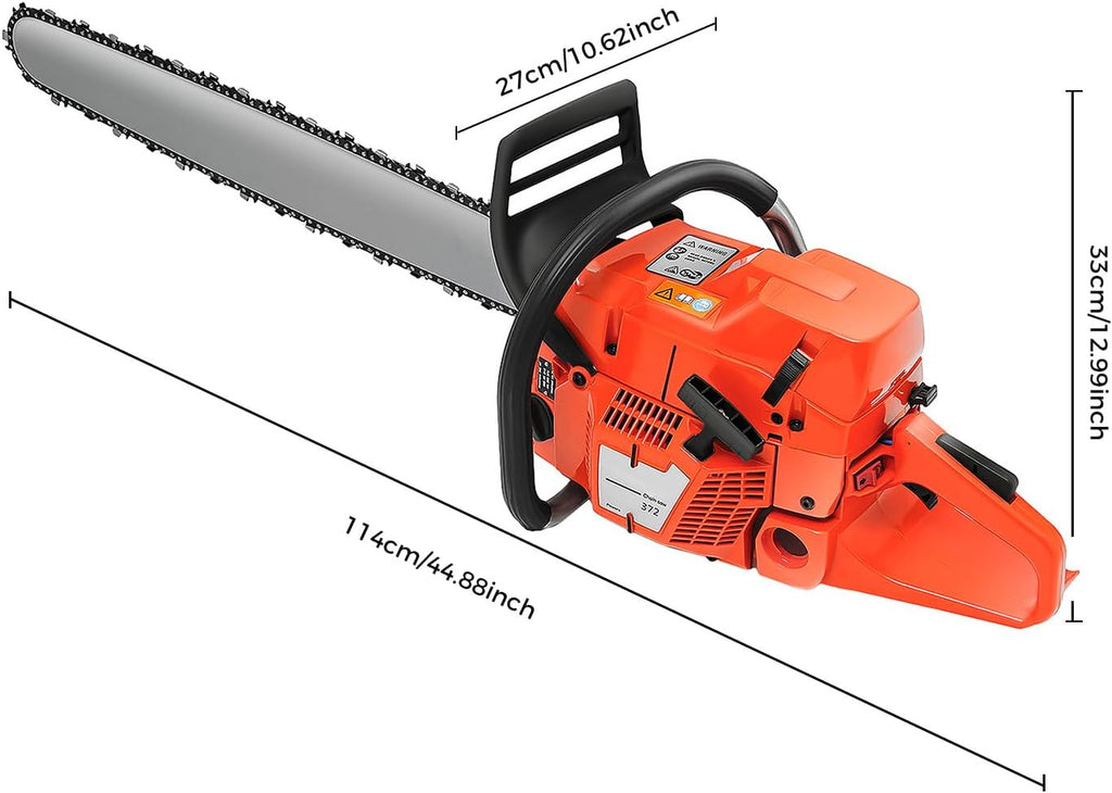 28 Inch Gas Powered Chainsaw,71CC 2-Stroke Handheld Cordless Petrol Chain Saw Trees Wood Cutting Gas ChainSaw