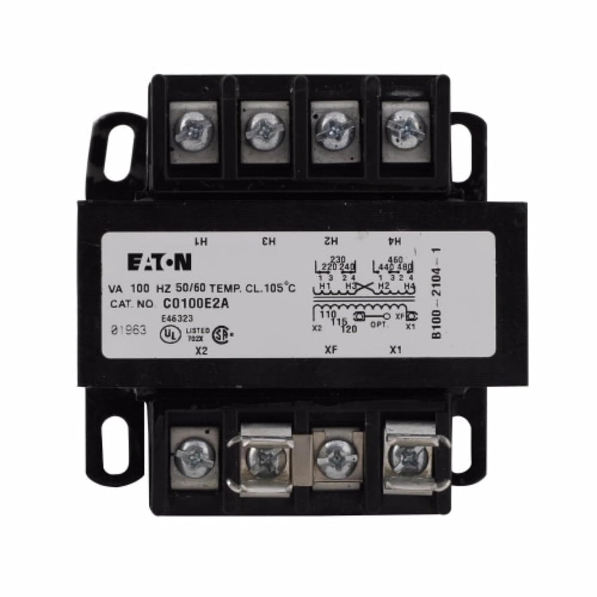 Eaton Cutler Hammer 75 Va Type MTE Control Transformer - C0075E2A