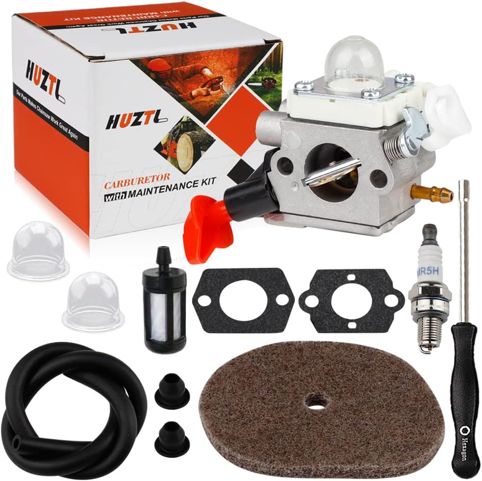 HUZTL FS 56RC Carburetor Air Fuel Filter Line Kit for Stihl C1M-S267A FS56RC FS40C FS50C FS56C FC56C FS70C Trimmer Weed Eater Carb