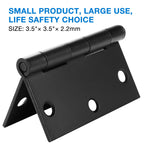 18 Pack Matte Black Door Hinges 3.5 x 3.5 Inch with Square Corners
