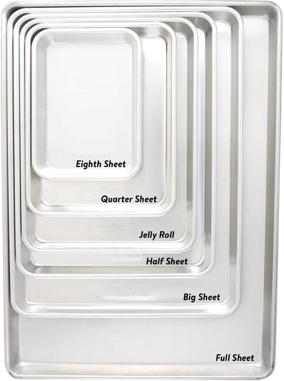 Naturals Extra Large and Half Sheet Set - USA Made Aluminum Commercial Quality Sheet Pan for Baking or Roasting