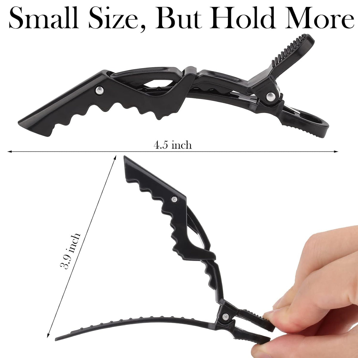 24pcs Hair Clips for Styling, Sectioning, Coloring, Cutting - Alligator Salon Pro Hair Clips for Barber, Unisex, Adult