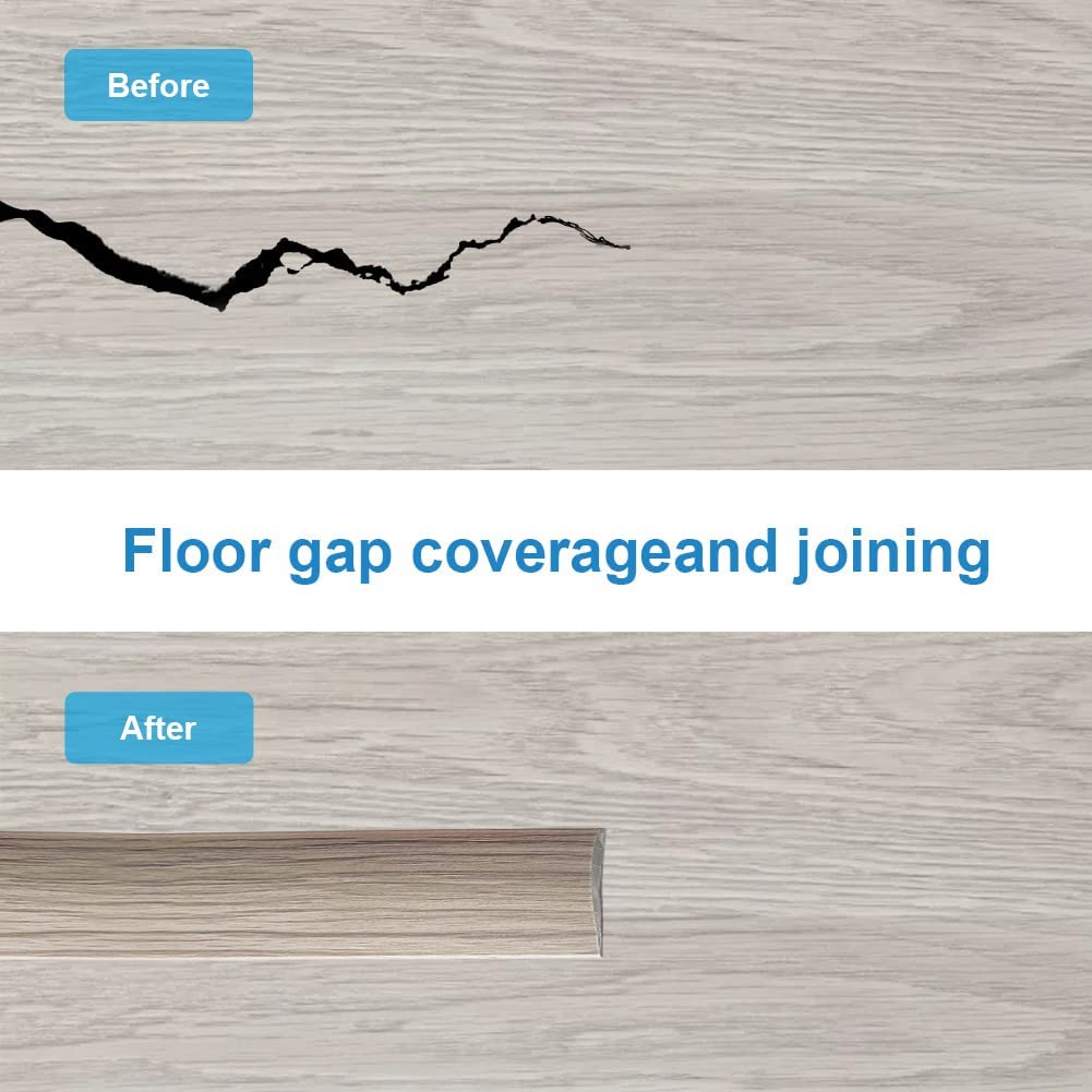 Floor Transition Strip 2"/3.3FT Threshold Strip Vinyl Floor Trim Grey