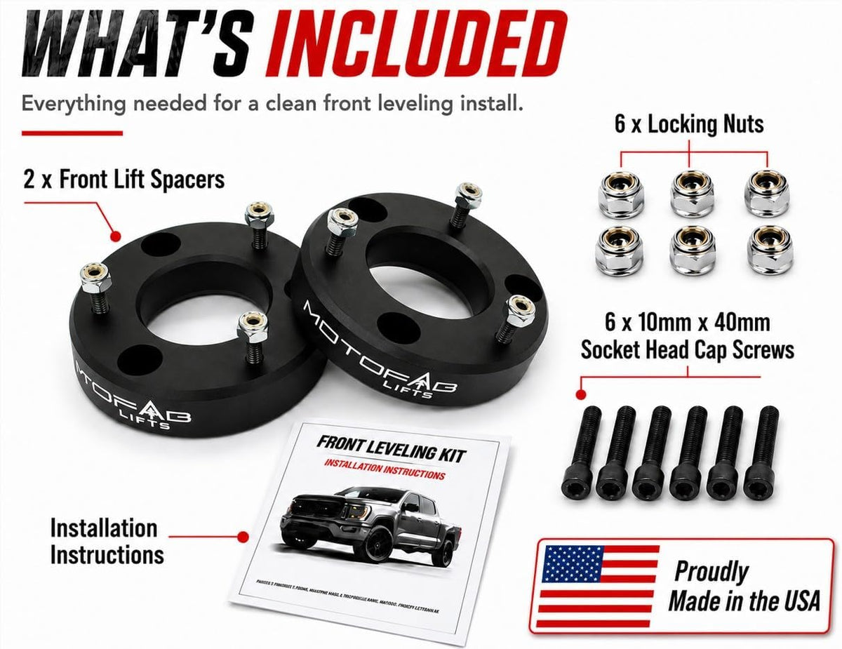 MotoFab Lifts F150-2 - 2 in Front Leveling Lift Kit That is compatible with F150