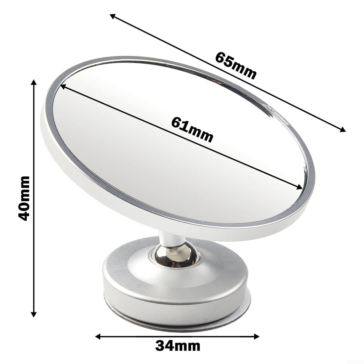 Tixorelin for Espresso Shot Mirror, Magnetic Adjustable Swivel Angle 60mm