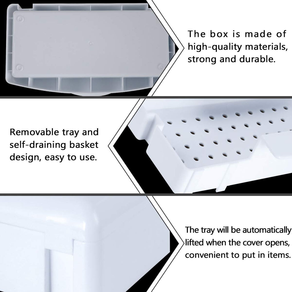 Sanitizing Tray - Disinfectant Container Nail Tool Sterilizer Box Plastic Sanitizing Box for Nail Tools, Hair