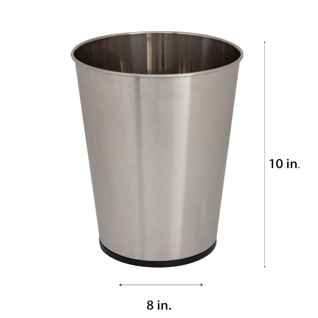 5 Liter Small Wastebasket | 2 Pack | Round Open Top | Trash Can | Bathroom | Bedroom | Kitchen | Office | Dorm |