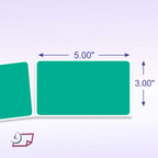 500 Rectangle Stickers, Color Coding Labels Roll, (3" x 5")