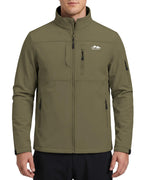 Men's Lightweight Softshell Jacket Fleece Lined Windbreaker Outdoor