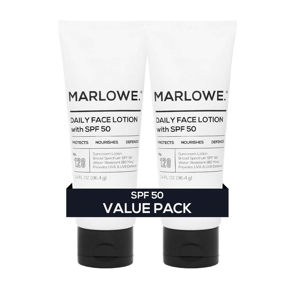 Face Moisturizer with SPF 50, Daily Sunscreen Lotion, 3.4 oz, 2 Pk