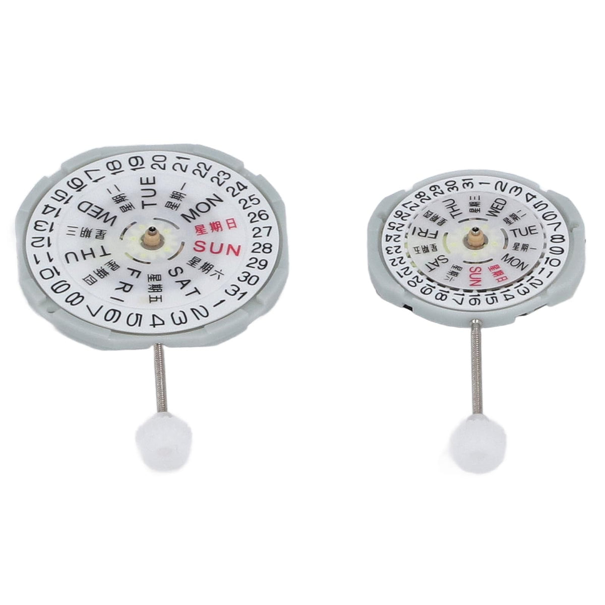 2 Pcs PE28 PE25 Quartz Watch Movement Set for Precise Timing with Easy Adjustment Function Metal