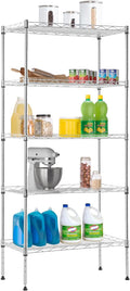 Adjustable NSF-Certified Metal Shelf Wire Shelving Unit Storage for Small Places Restaurant Garage Pantry Kitchen