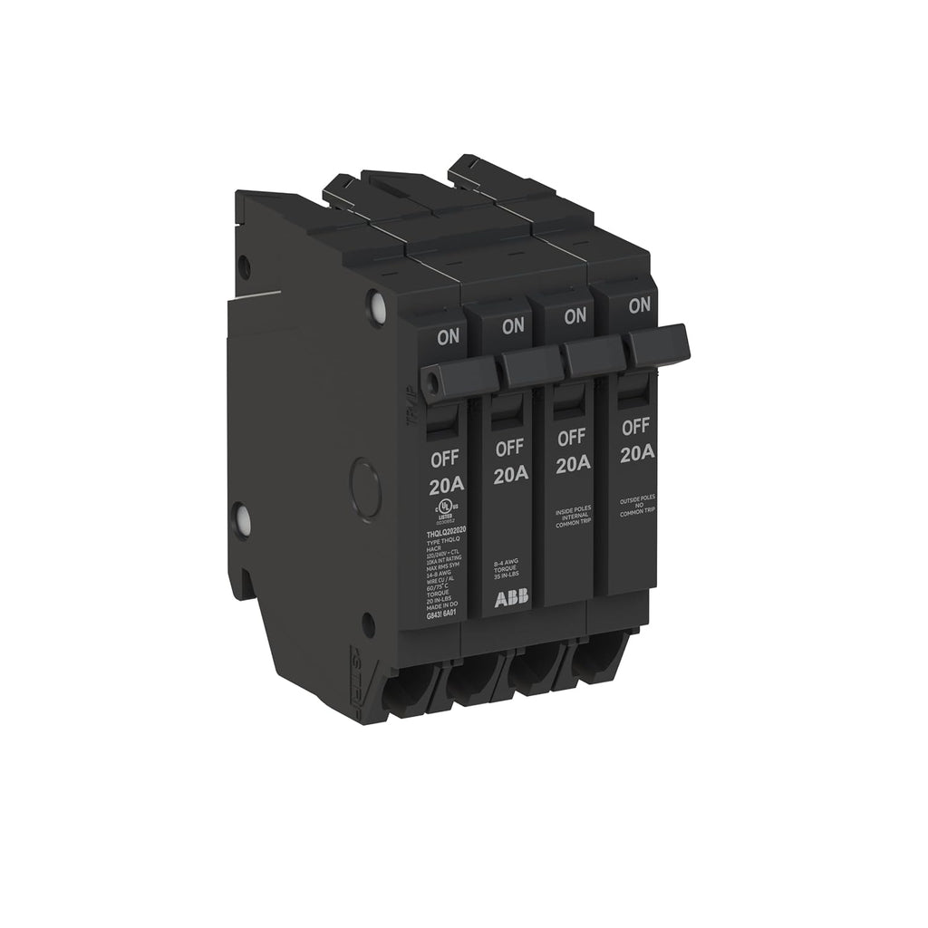ABB Q-Line THQLQ202020 • Quad Circuit Breaker • 120/240 VAC