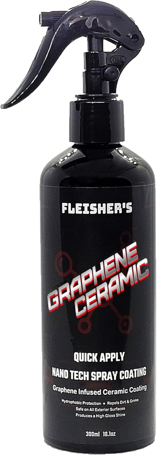 FLEISHERS Graphene Ceramic Spray Coating, Incredible Shine and Protection for Car Paint, Extreme Water Beading, Safe