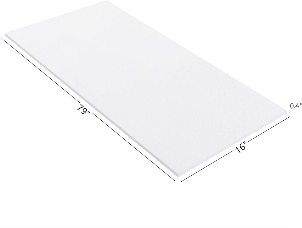 High Density Foam Padding for Cushions,79 x 16 x 0.4 Inch